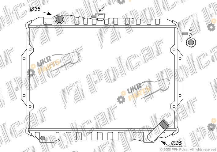 Радиатор охлаждения двигателя Polcar 527808-1