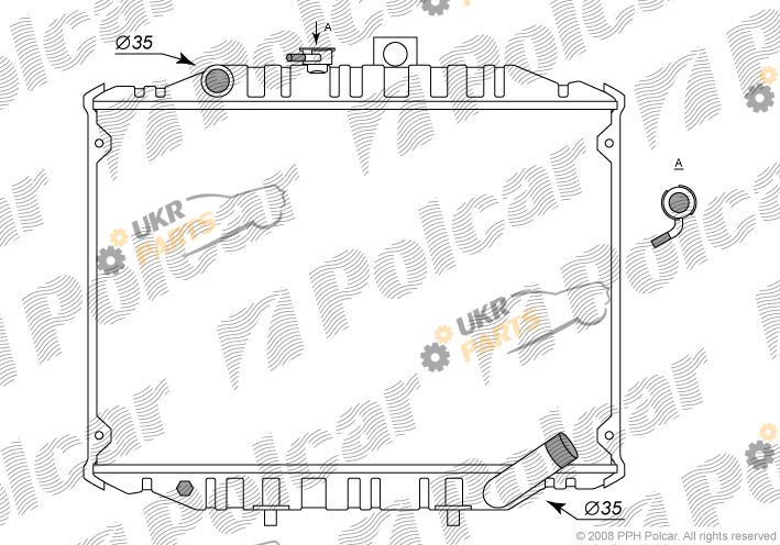 Радиатор охлаждения двигателя Polcar 528108-1