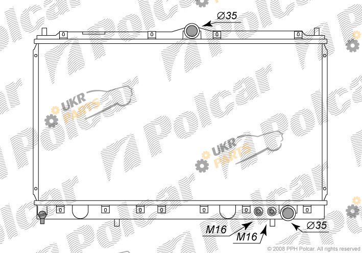 Радиатор охлаждения двигателя Polcar 5290081K