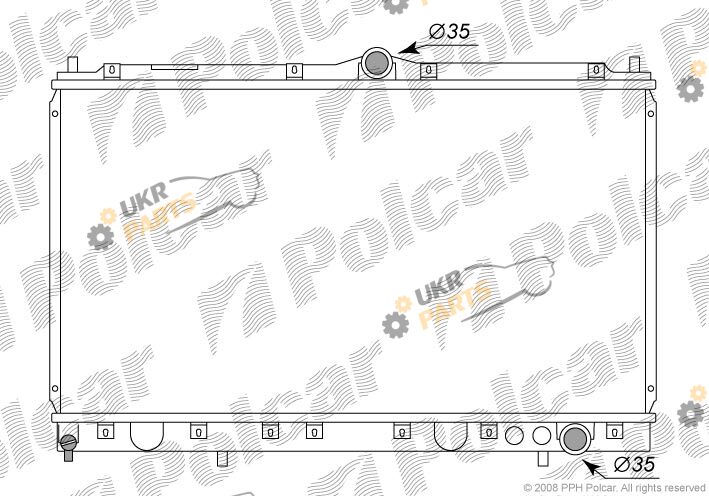 Радиатор охлаждения двигателя Polcar 5290083K
