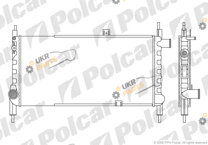 Радиатор охлаждения двигателя Polcar 550508-1