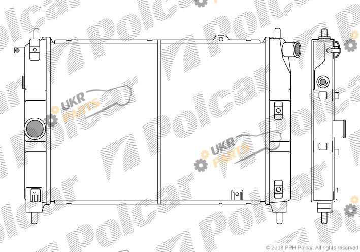Радиатор охлаждения двигателя Polcar 550508-5
