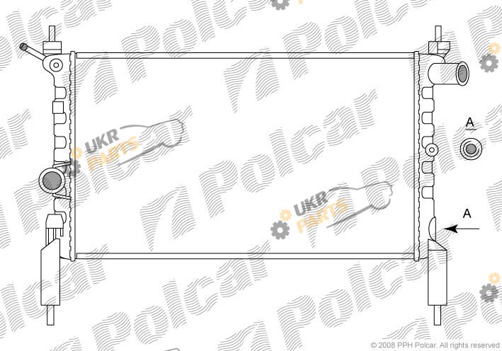 Радиатор охлаждения двигателя Polcar 550708-1