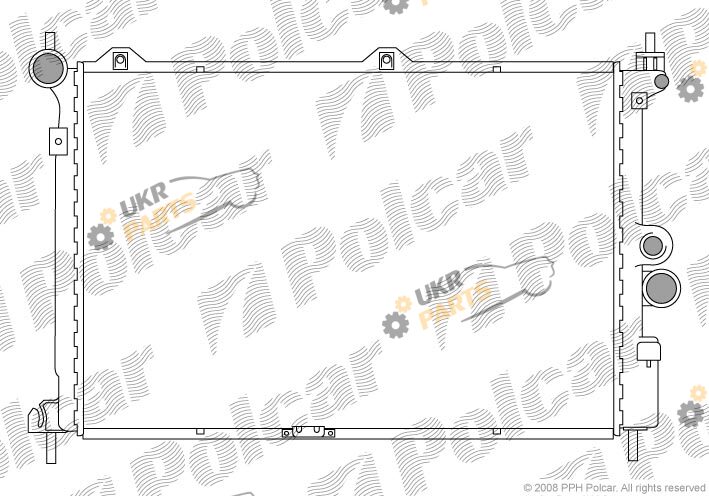 Радиатор охлаждения двигателя Polcar 550708-4