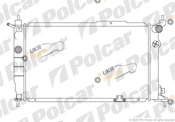 Радиатор охлаждения двигателя Polcar 550708-5