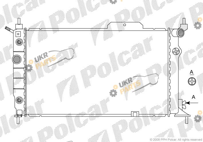 Радиатор охлаждения двигателя Polcar 550708-7