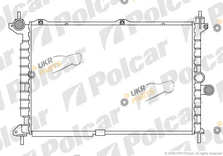 Радиатор охлаждения двигателя Polcar 550708-9