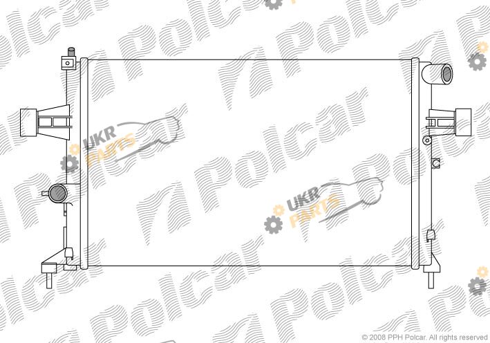 Радиатор охлаждения двигателя Polcar 550808-6