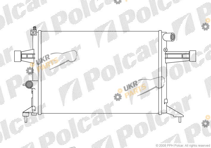 Радиатор охлаждения двигателя Polcar 550808-8