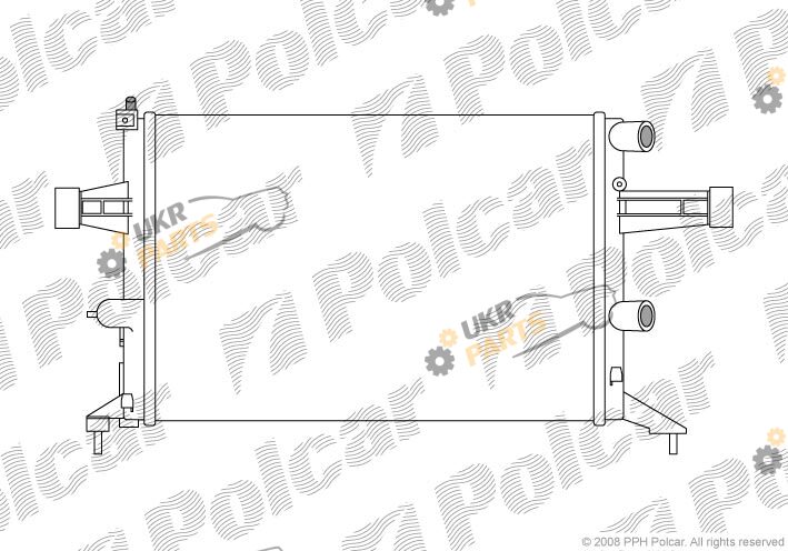 Радиатор охлаждения двигателя Polcar 550808-9