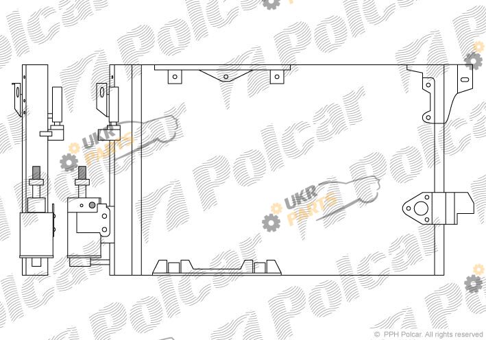 Радиатор кондиционера Polcar 5508K81X