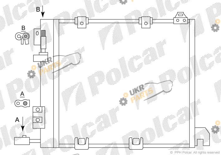 Радиатор кондиционера Polcar 5508K8C2