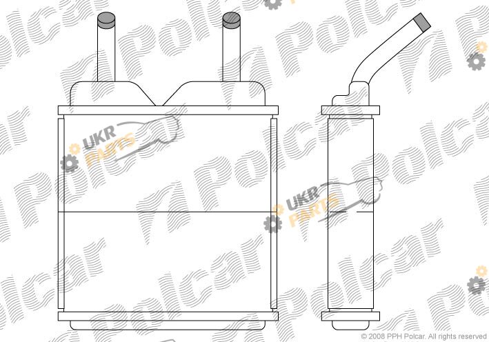 Радиатор печки Polcar 5513N8-1