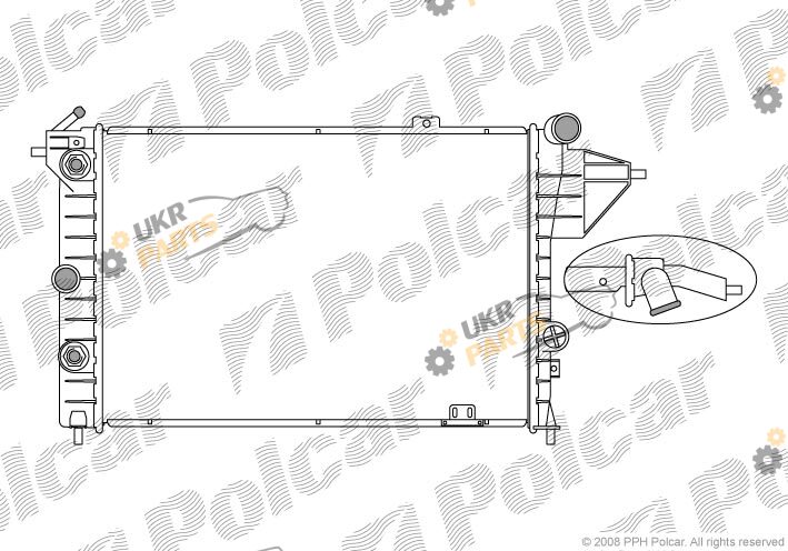 Радиатор охлаждения двигателя Polcar 551408-2