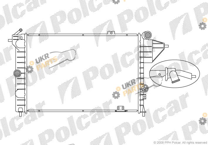 Радиатор охлаждения двигателя Polcar 551408-3