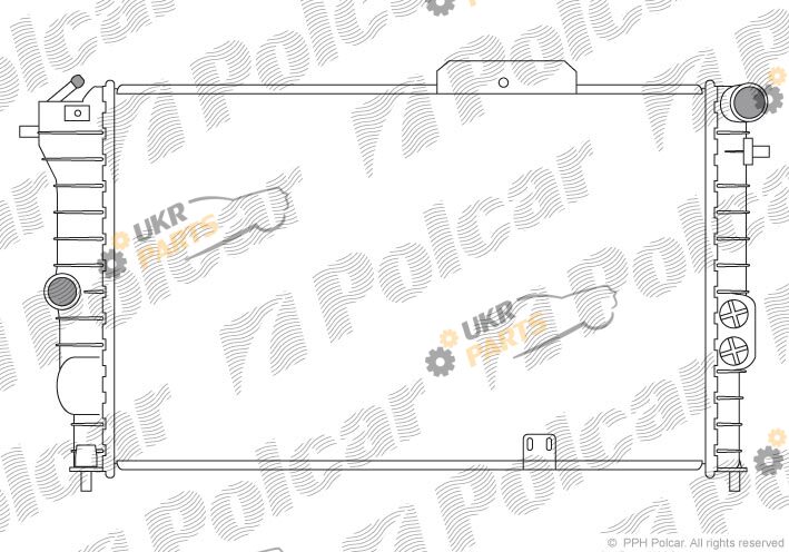 Радиатор охлаждения двигателя Polcar 551408-5