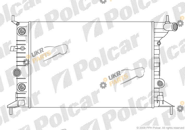 Радиатор охлаждения двигателя Polcar 551608A2