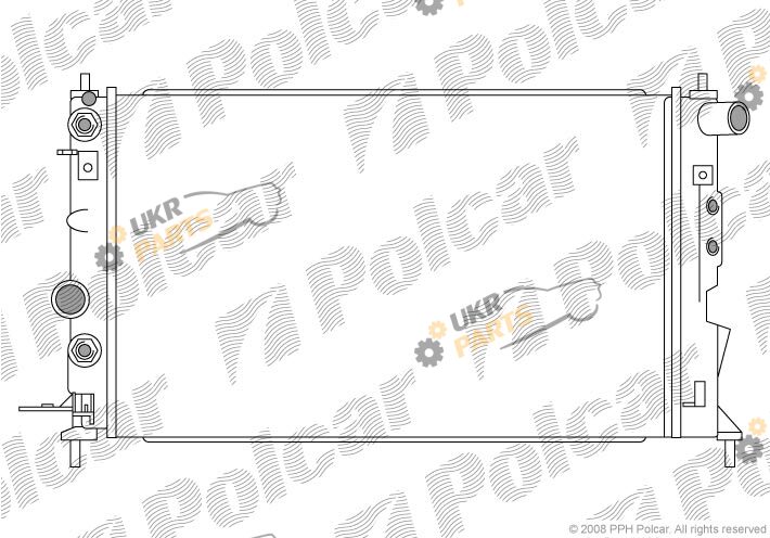 Радиатор охлаждения двигателя Polcar 551608-3