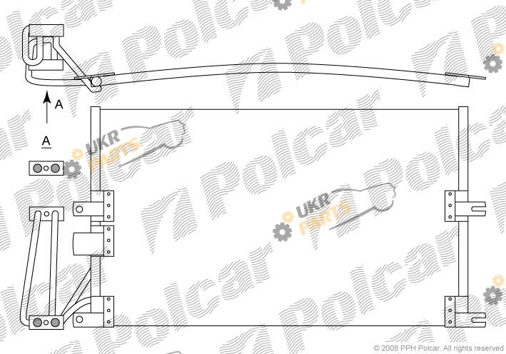 Радиатор кондиционера Polcar 5516K8C1