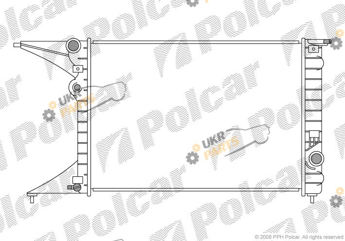 Радиатор охлаждения двигателя Polcar 552708-0