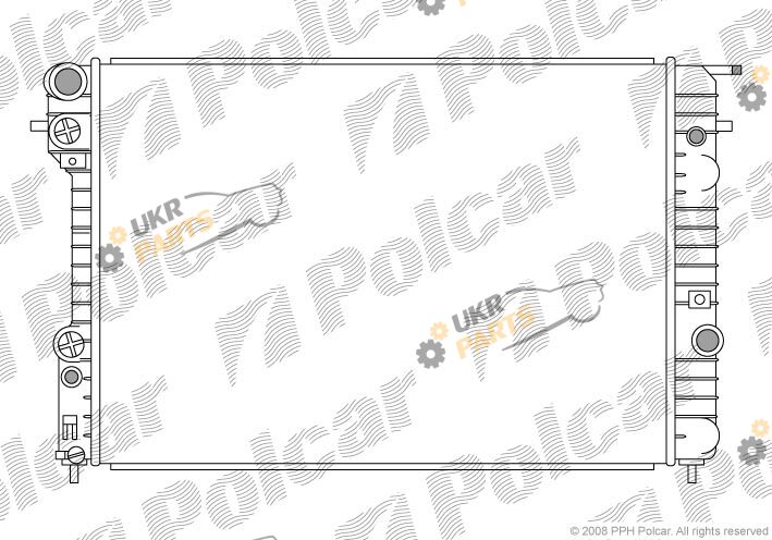 Радиатор охлаждения двигателя Polcar 552708-4