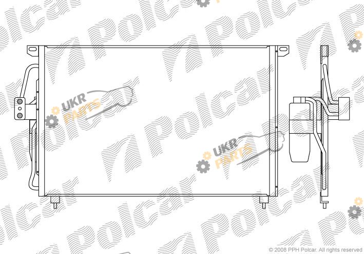 Радиатор кондиционера Polcar 5527K8C1