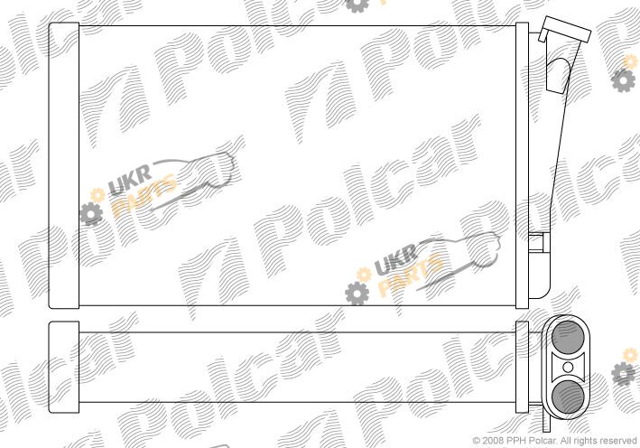 Радиатор печки Polcar 5527N8-1