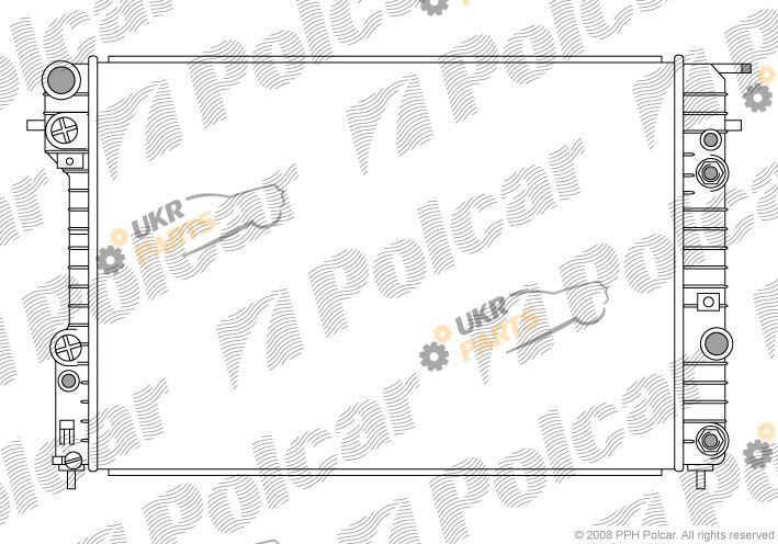 Радиатор охлаждения двигателя Polcar 552808-2