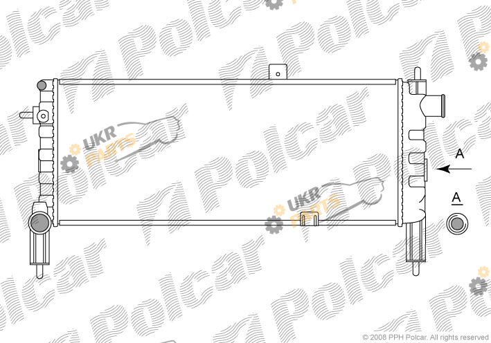 Радиатор охлаждения двигателя Polcar 555108-3