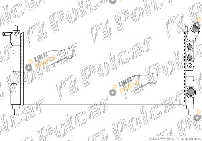 Радиатор охлаждения двигателя Polcar 5555085X