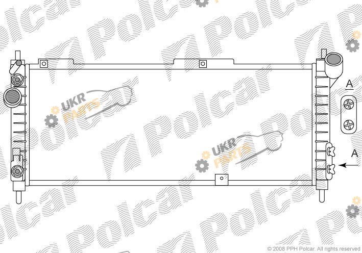 Радиатор охлаждения двигателя Polcar 555508A6