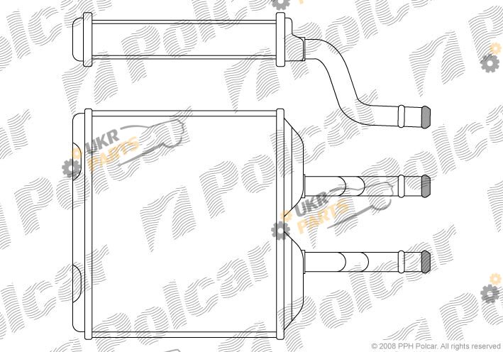 Радиатор печки Polcar 5555N8-1