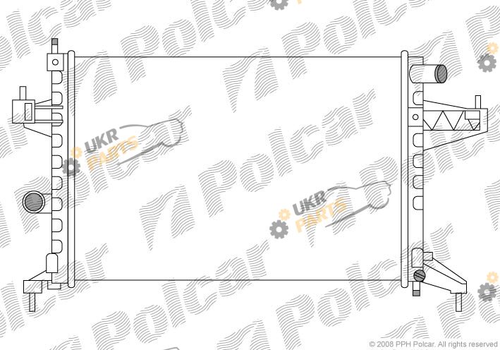 Радиатор охлаждения двигателя Polcar 555608-3