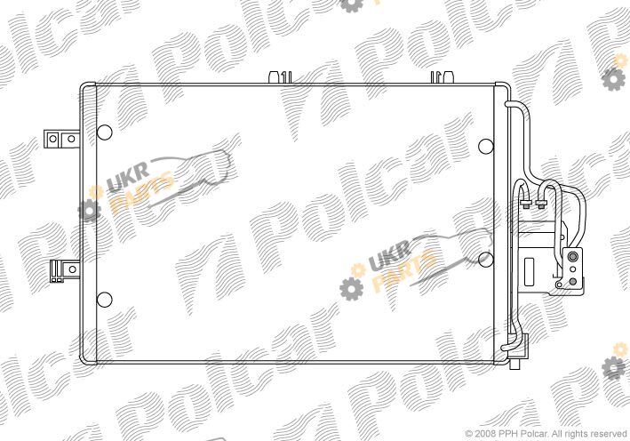 Радиатор кондиционера Polcar 5556K8C1