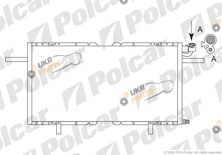 Радиатор кондиционера Polcar 5580K8C1