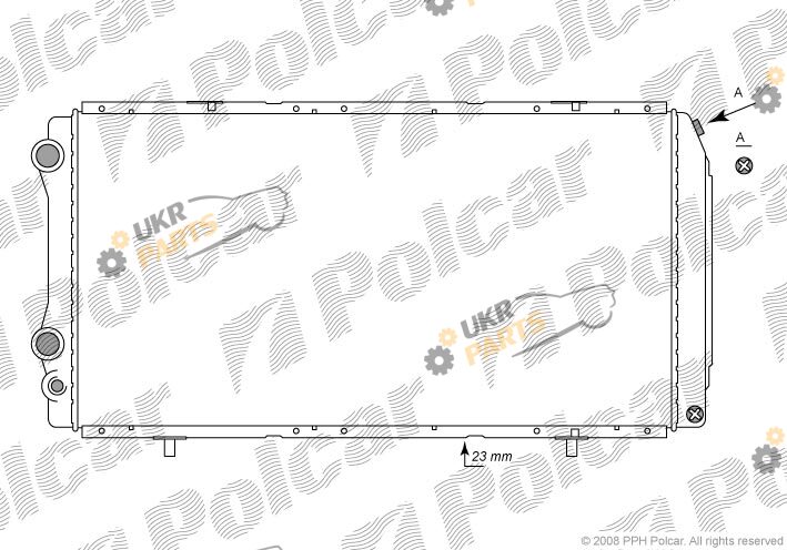 Радиатор охлаждения двигателя Polcar 570208-1