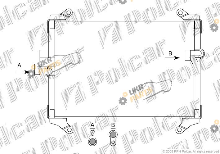 Радиатор кондиционера Polcar 5702K8C1