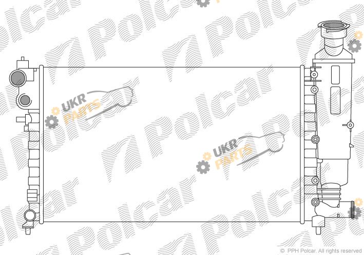 Радиатор охлаждения двигателя Polcar 570608-3