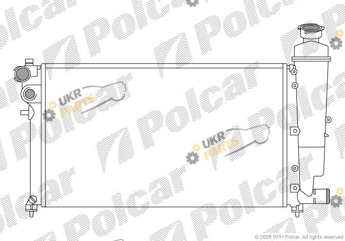 Радиатор охлаждения двигателя Polcar 570608-5