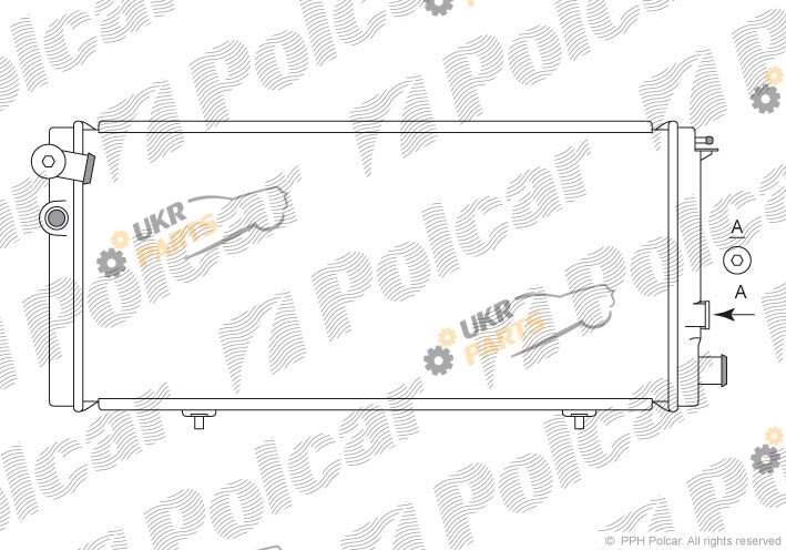 Радиатор охлаждения двигателя Polcar 572208-2