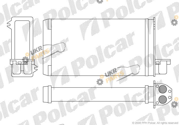 Радиатор печки Polcar 5722N8-1