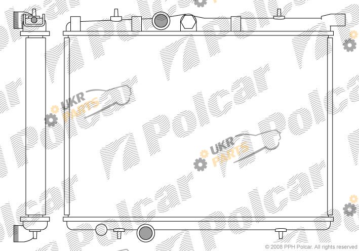 Радиатор охлаждения двигателя Polcar 572308-2