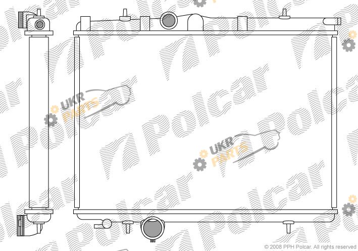 Радиатор охлаждения двигателя Polcar 572308-6
