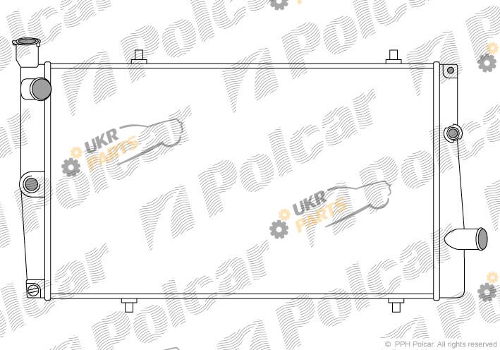 Радиатор охлаждения двигателя Polcar 573708-2