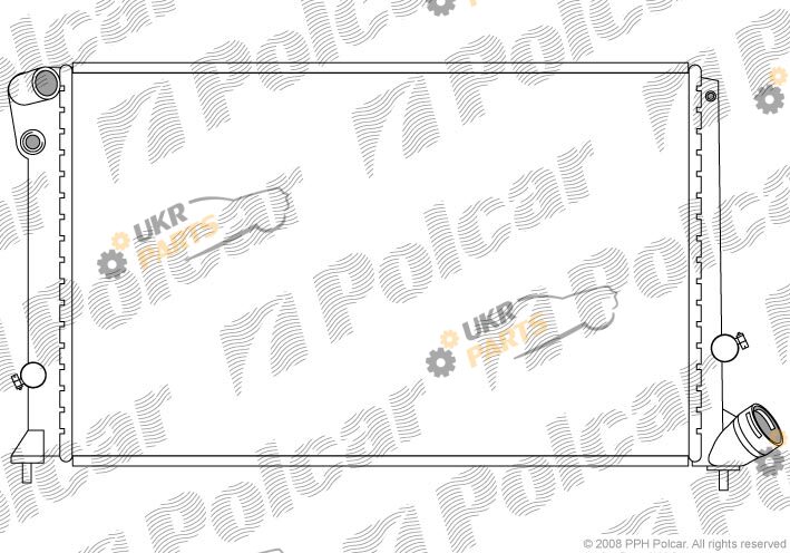 Радиатор охлаждения двигателя Polcar 574608-2