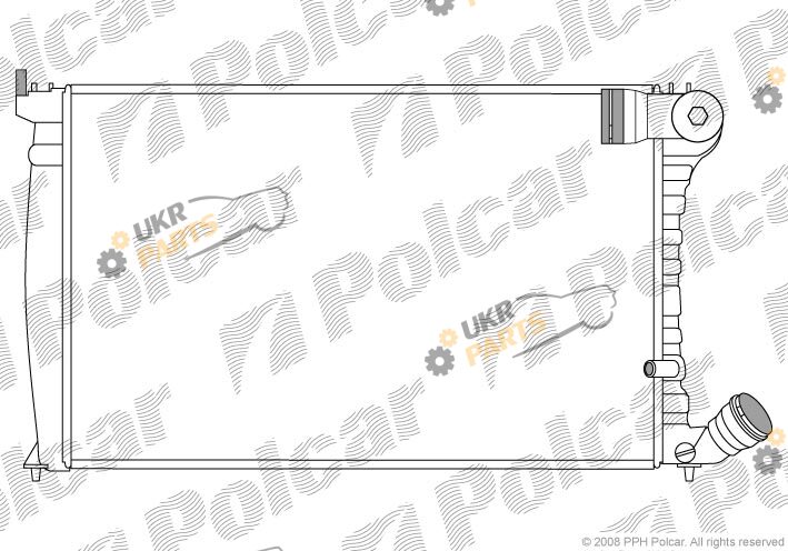 Радиатор охлаждения двигателя Polcar 576508-5