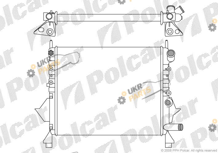Радиатор охлаждения двигателя Polcar 600308-2