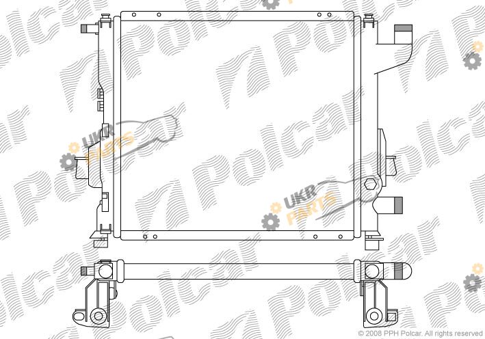 Радиатор охлаждения двигателя Polcar 600408-2