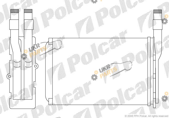Радиатор печки Polcar 6005N8-1
