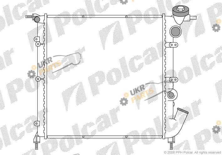 Радиатор охлаждения двигателя Polcar 600608-1